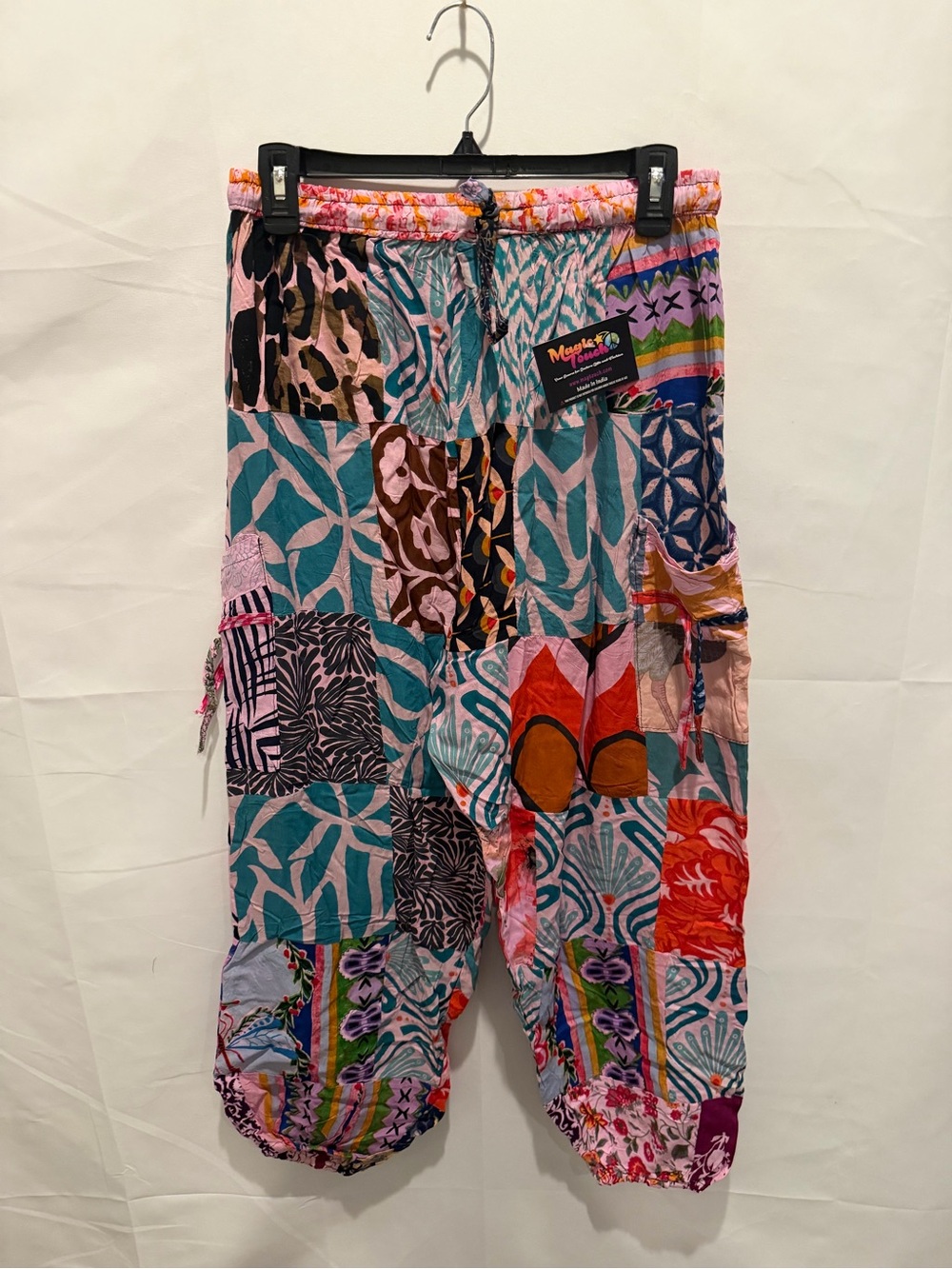 NWT magic touch Boho Patchwork Women’s pants one size.boho,hippie,festival